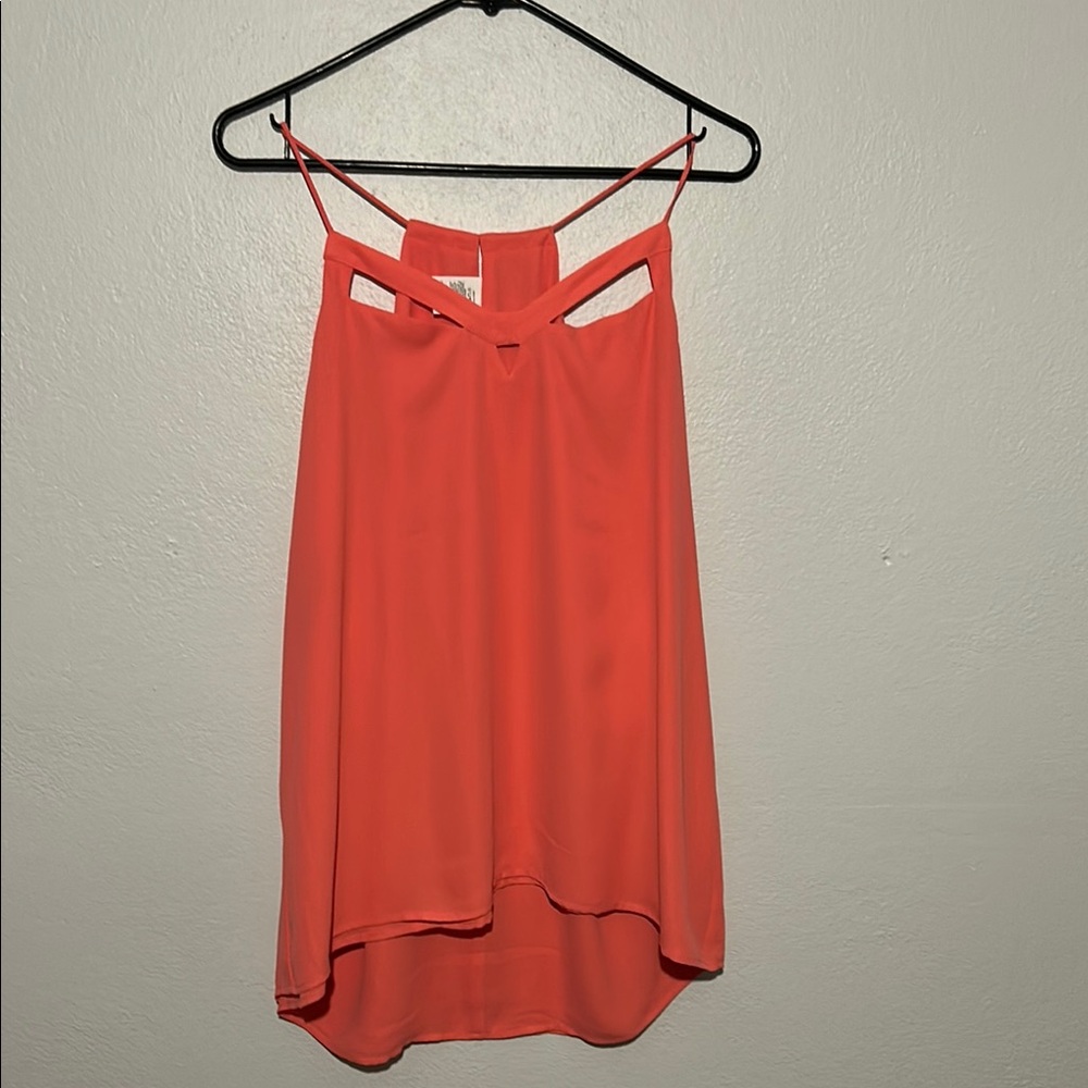 Women's Orange Sleeveless Top